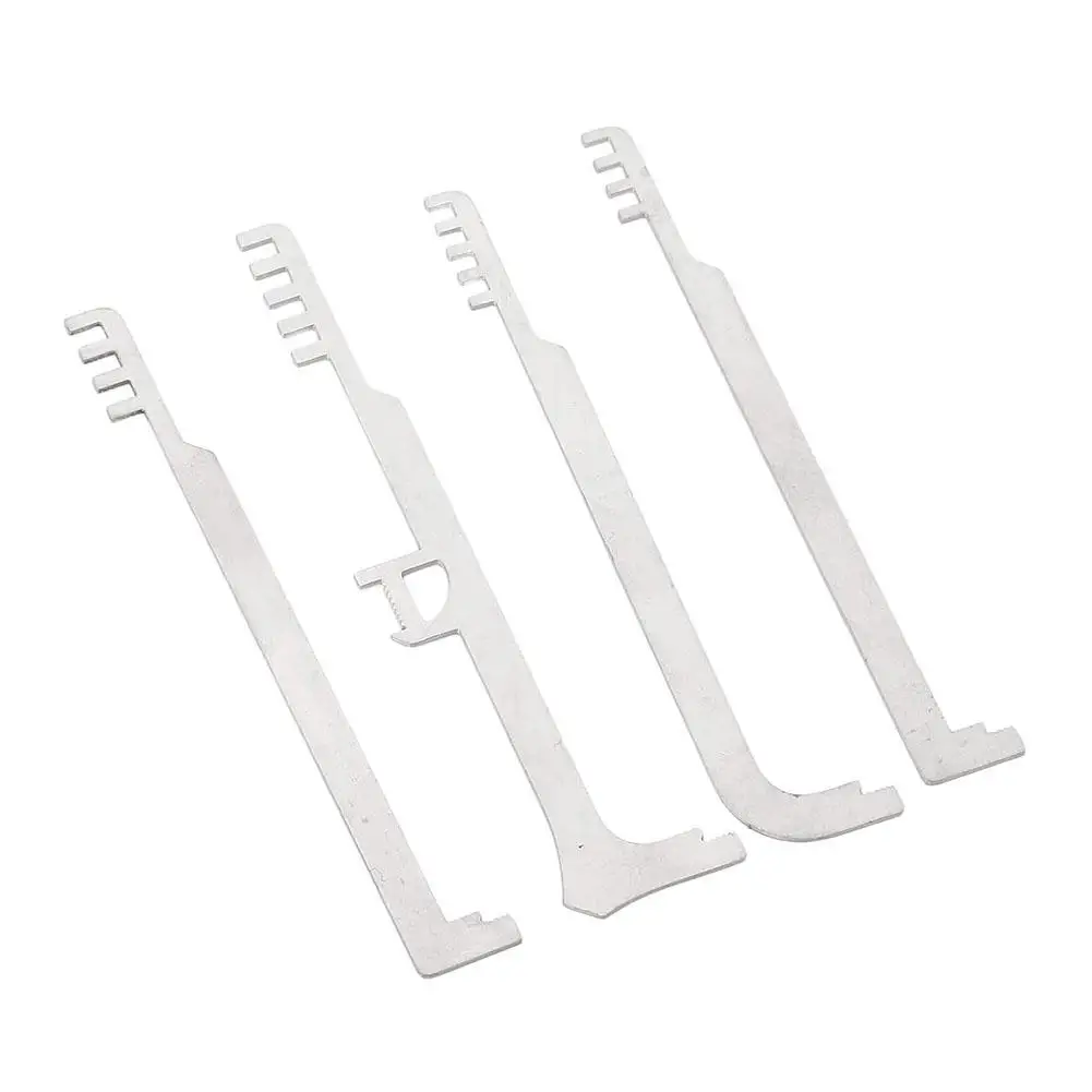 Cepillo de dientes de Metal para reparación manual, herramienta profesional portátil, ergonómica, con bloqueo, 4 piezas, I8Q8