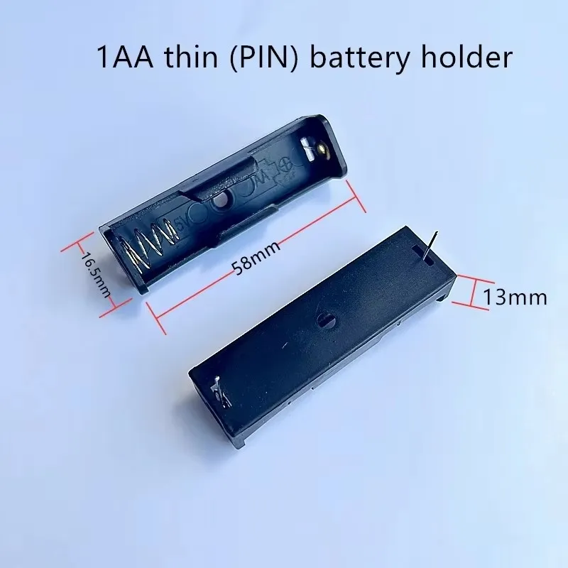 100PCS AA power battery storage box with needle holder storage box multi-purpose AA battery holder LR6 container with lead wire