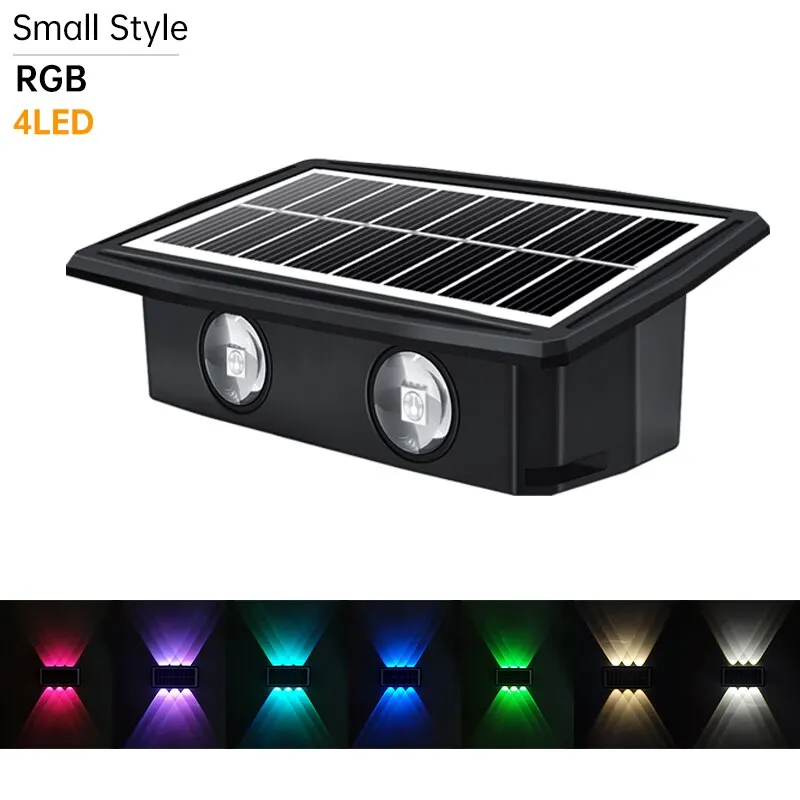 Dekorative solar wand leuchten solar garten treppe leuchten ip65 wasserdicht rgb weiß warm weiß bunt außen solar licht