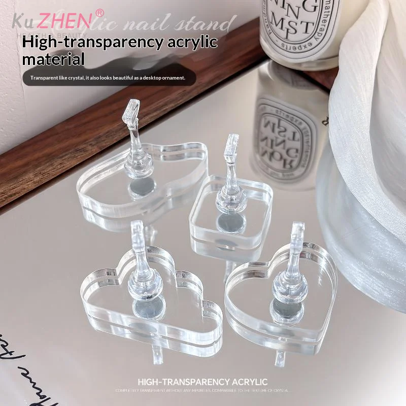 1PCS Magnetic Nail Practice base Nail Practice Base Acrylic High-Transparency Magnetic Thickened Base Nails Holder