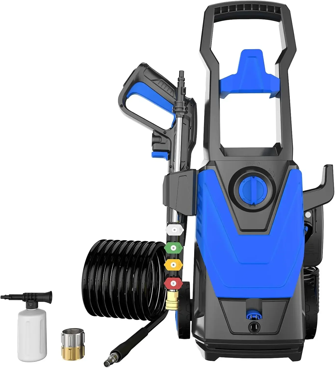 

Electric Pressure Washer 4500 PSI 2.8 GPM Power Washer with 35FT Power Cord, 20FT Hose, 4 Quick Connect Nozzles, Foam Cannon, Hi