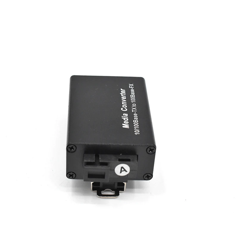 Unmanaged Mini Ethernet Fiber Media Converter 10/100Mbps 1RJ45 1SC Port 155Mbps Metal Case Plug&Play Network Distance Extension