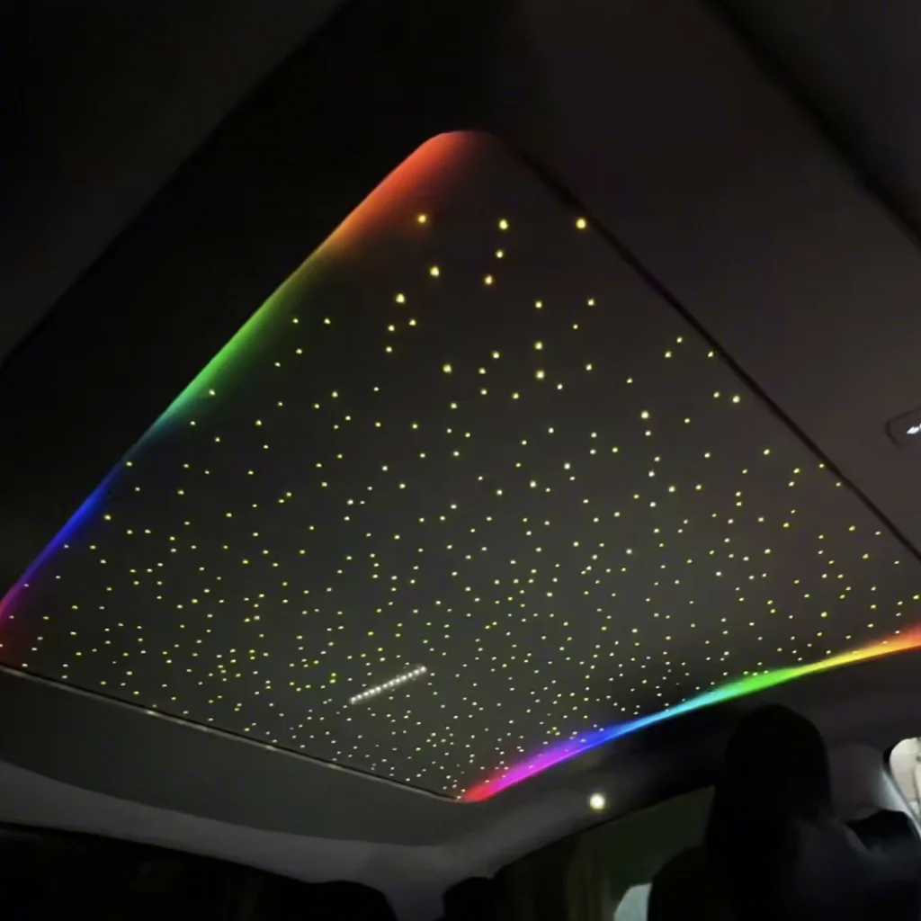 For    Y / New Y Juniper Starry Sky Roof Ambient Light Car Roof Sunshade Voice Control  Sunshade Car Interior
