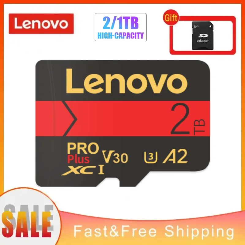 Lenovo 1TB Micro TF SD Card 256GB 2TB Micro TF/SD Card Class 10 High Speed SD Memory Card 128GB Flash TF Card 512GB For Tablet