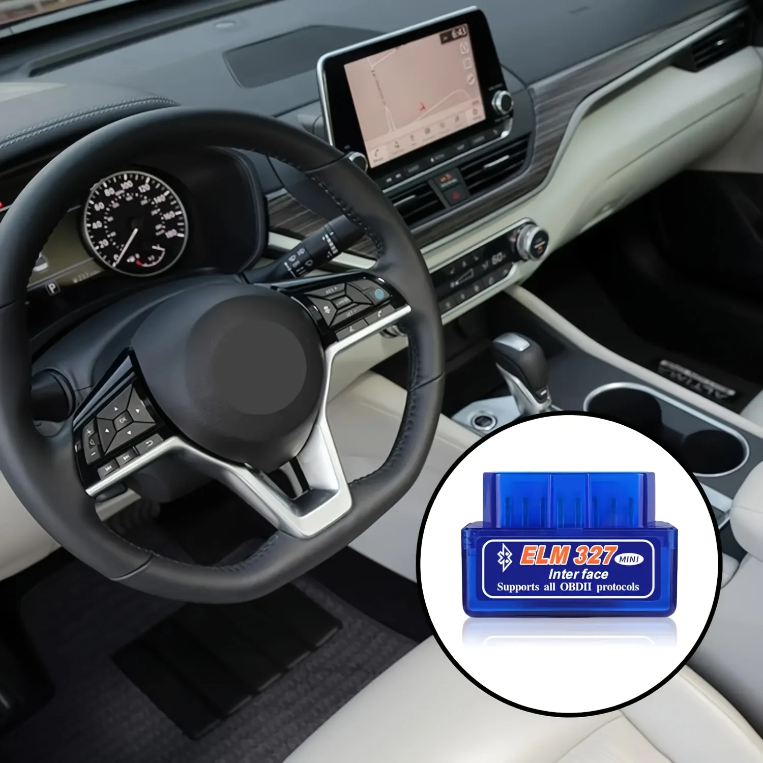 Obd2 Scan Adapter Bluetooth, Wireless Diagnostic Code Reader Obd Ii Scan Tool for Resetting and Clearing, Check Engine Light