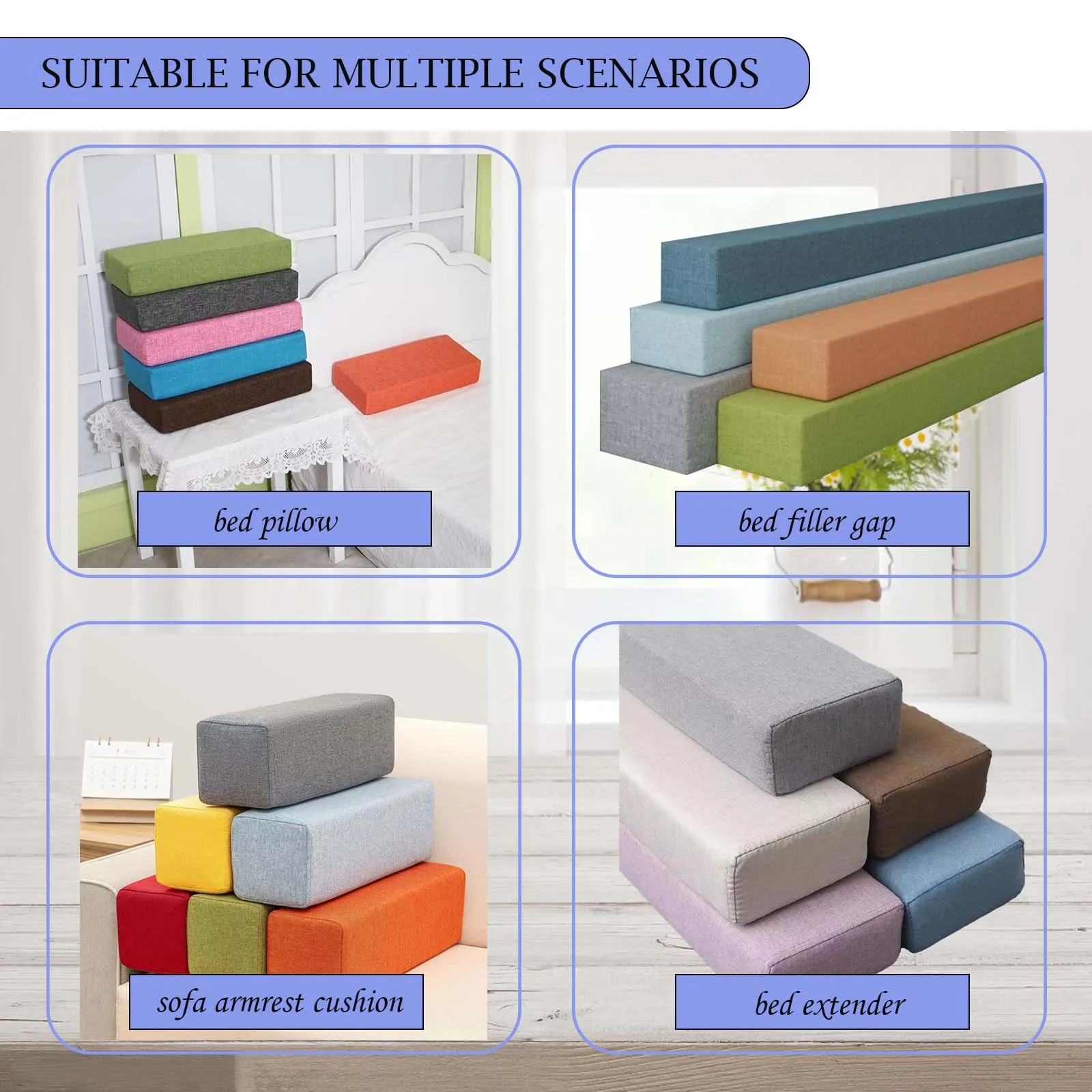 مخصص قابل للغسل أريكة مسند الذراع وسادة الرقبة وسادة للنوم السرير حشو الفجوة ملء الوسائد مع سستة الكتان وسادة طويلة #6