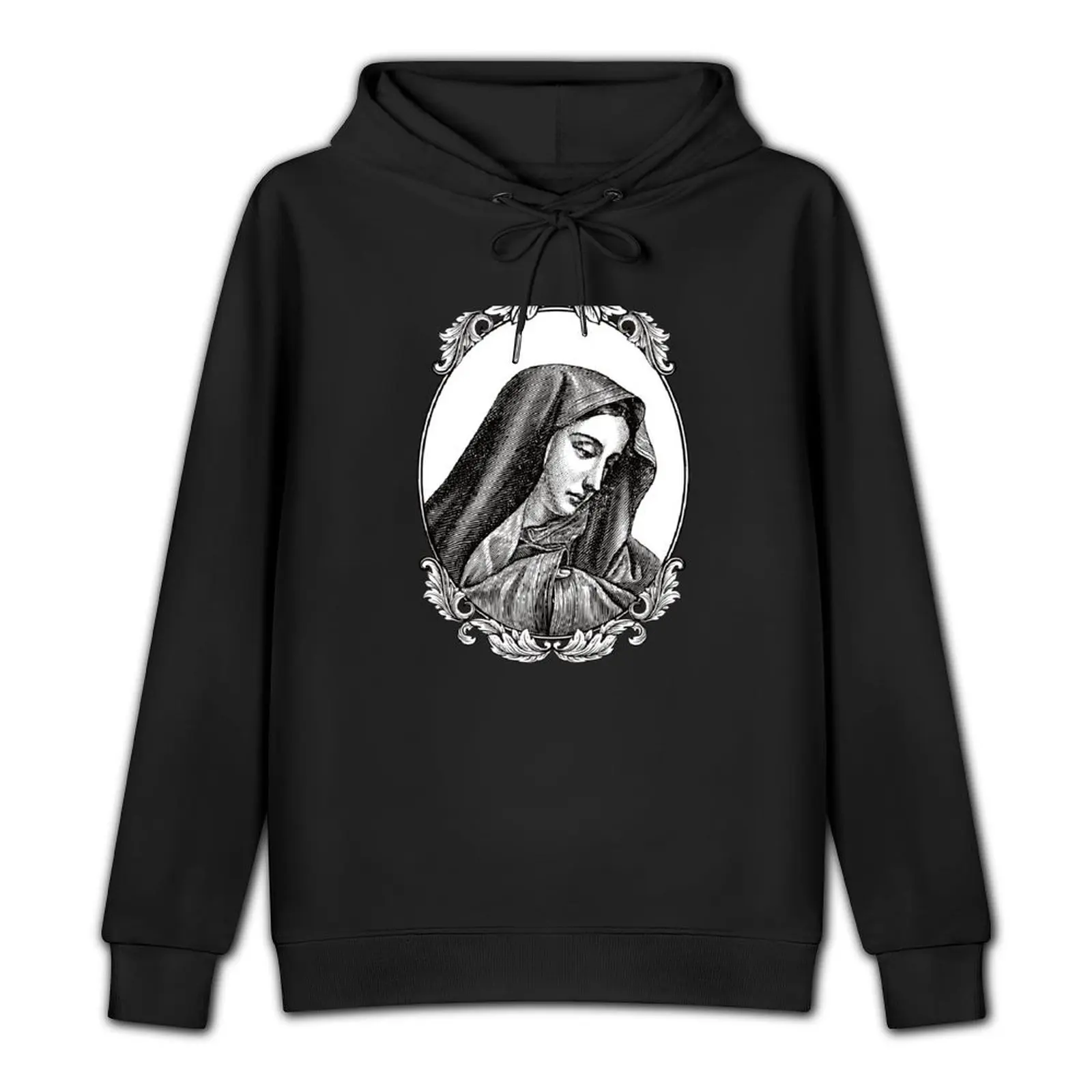 Vintage Virgin Mary Maria Portrait Pullover Hoodie autumn clothes hoodie