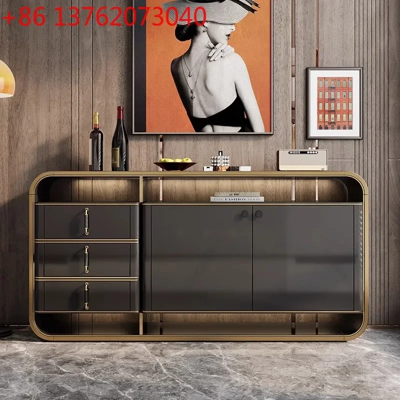 خزانة جانبية لتناول الطعام فاخرة وخفيفة الوزن وخزانة باب بسيطة وحديثة لغرفة المعيشة وخزانة ذات ستة صدر بسيطة