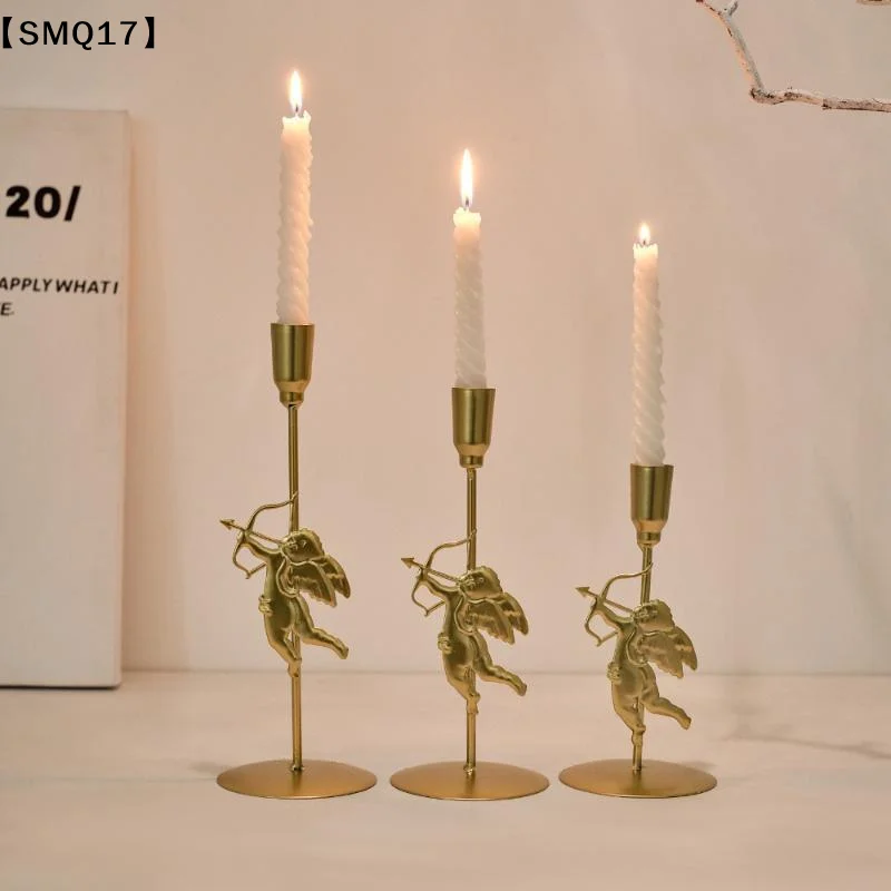 Vintage Elegant Metal Cupid Candle Holder Romantic Design Suitable For Wedding Anniversary, Home And Hotel Decoration【SMQ】
