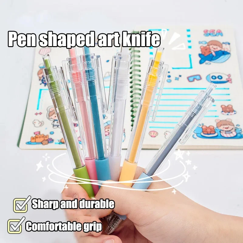 1/2/3pcs Art Utility Knife Pen Knife Paper Cutter Stickers Scrapbooking Cutting Tool Express Box Cutter Knife School Supplies