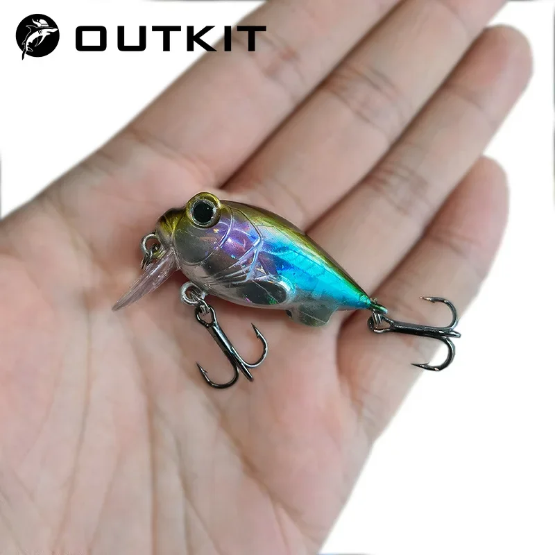 OUTKIT 1PCS New Japanese Design Hard Fishing Lure 4cm/5.2g Mini Crank Bait For Pike Perch Bass Sinking Crankbait Pesca