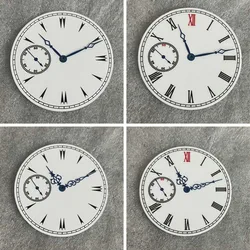 38.8mm Dial White Enamel Watch Dial + Hands Vintage Watch Accessories Set Watch Faces for ETA6497 ST3600 Movement