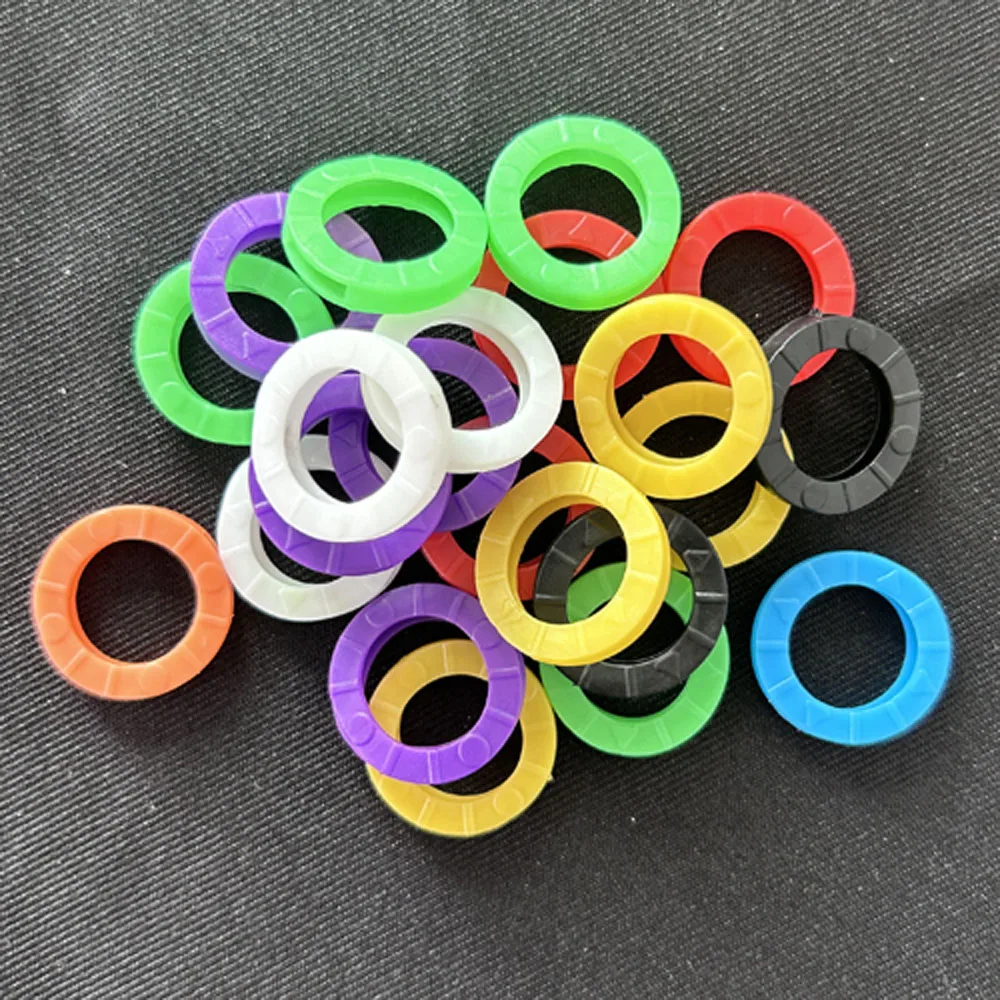50pcs Silicone Key Caps Covers Key Identifiers Protector Organizer Labels Key Toppers Soft Rubber Key Accessories Colored