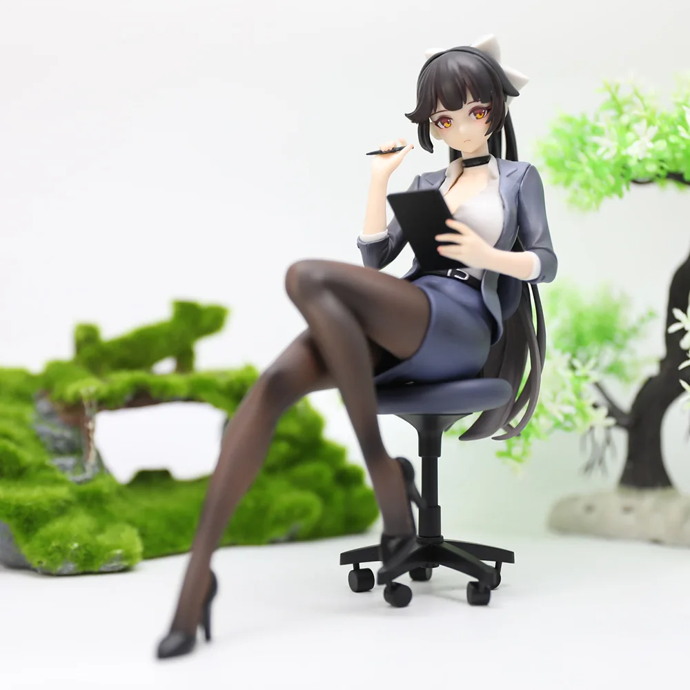 

New Style Azur Lane Takao Office Secretary Anime Figure PVC Model Desk Bookshelf Chassis Ornament Collectible Toy For Hobbyists