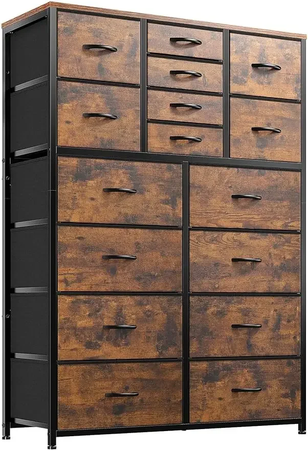 

16 Drawers Tall Dresser for Bedroom,Fabric Dresser w/ Drawer for Closet Entryway,Dresser Organizer w/ Fabric Bins,4 Colors