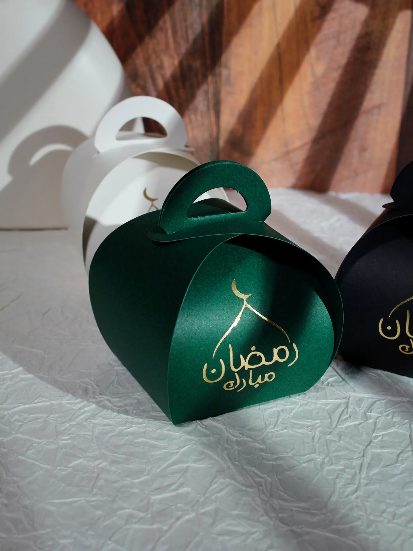 Eid Mubarak Gift Box, Hot Stamped Eid al Fitr Exclusive Logo Happy Festival, Islamic Muslim Packaging Chocolate Candy Box