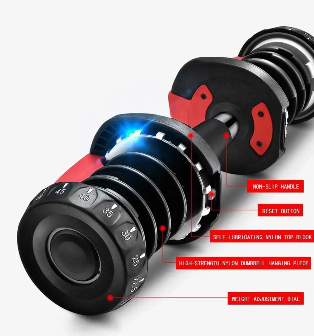 

Набор гантелей разного веса, 24 кг, из резинированной стали, черный, для домашнего использования, 2026