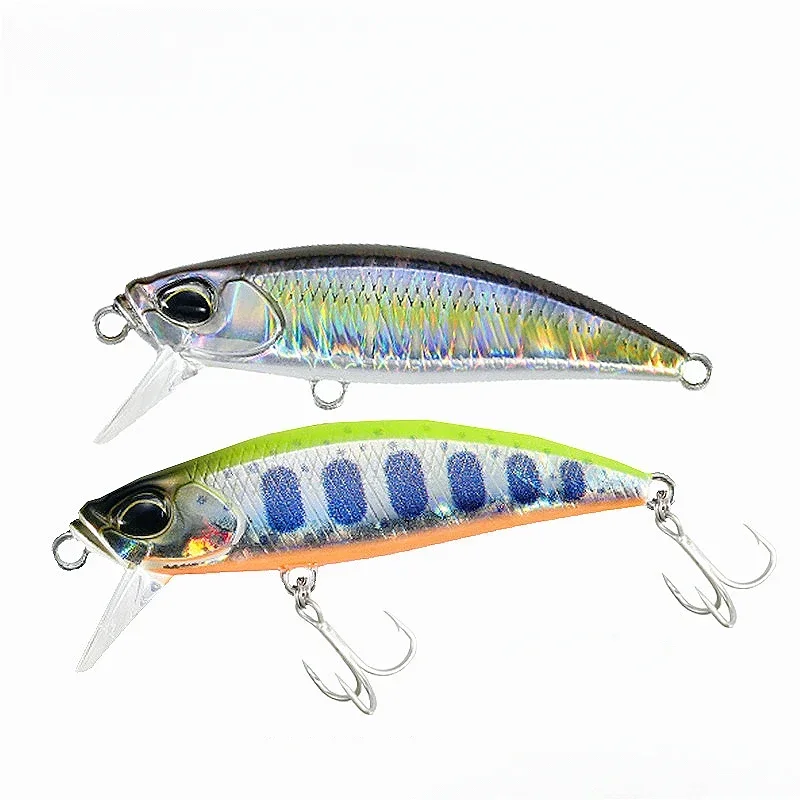 

Japanese 3D Fish Eye Mini Lure 6.5g 48mm Submerged Mino Lure with High Strength Flat Rings and 3 X Reinforced Sanbon Hooks