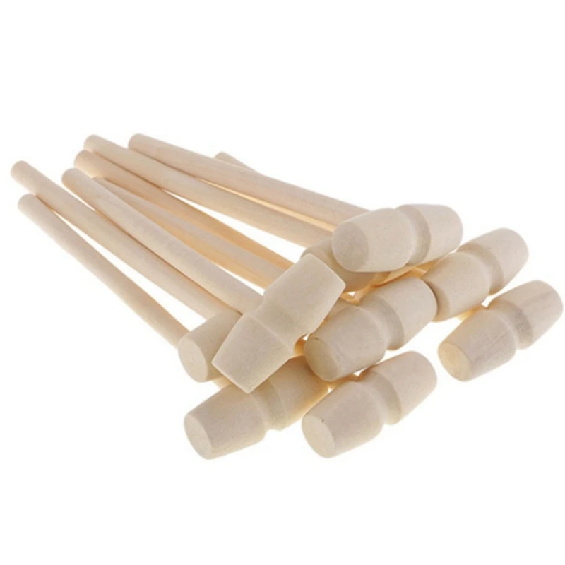 

60Pcs Mini Wooden Hammer For Lobster Crab And Other Shellfish,Solid Wood Mini Mallet Knocking Planet Cake Wooden Hammer