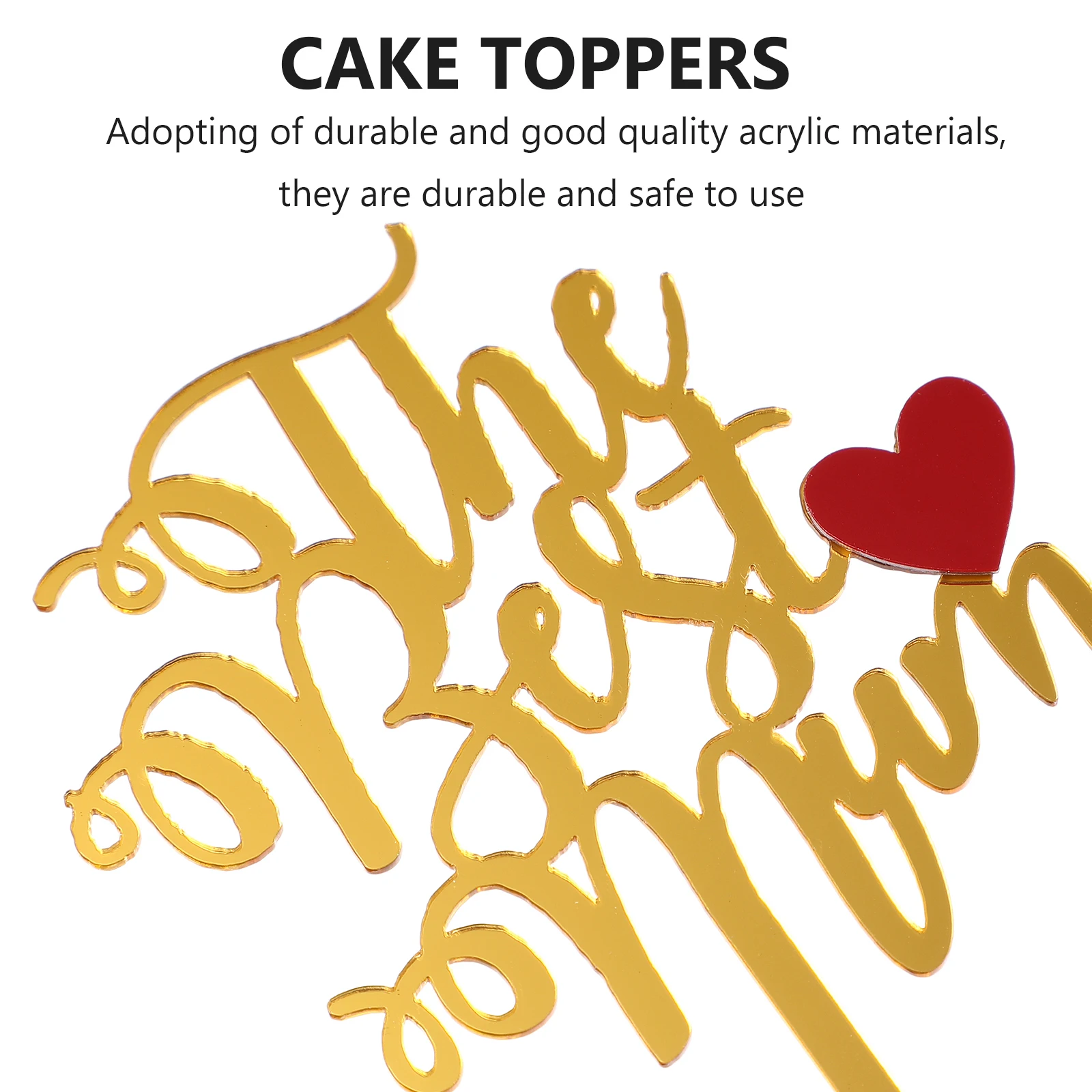 

10 Pcs Cake Insert Decorating Set Toppers Mothers Day Acrylic Gift Mother's Mom Bakery Happy Decorations Ideas