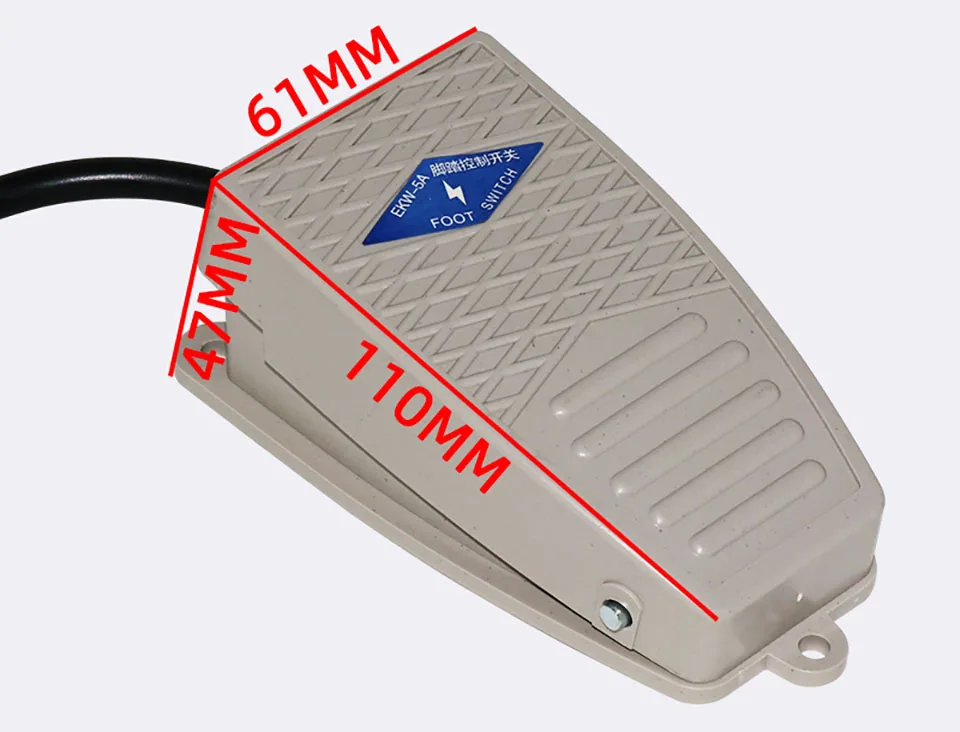 Interruptor de pé 220v TFS-201 interruptor de pé com fio pedal interruptor regulador máquina ferramenta acessórios interruptor de controle de plástico