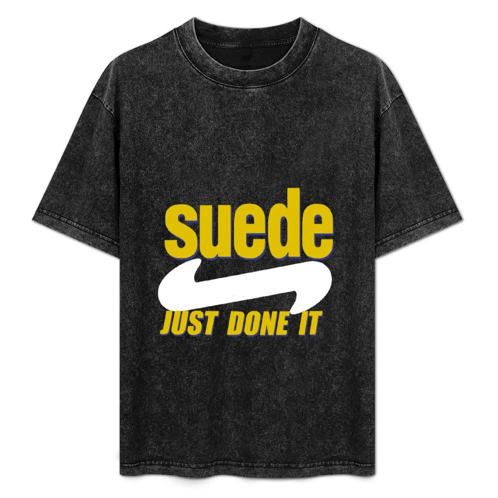 Suede Just Done It T-Shirt Casual All Match Short Sleeve T-Shirt