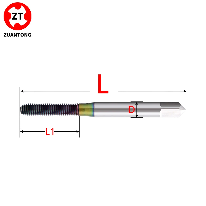 ZUANTONG HSSE-M42 Forming Tap M0.5M0.6M1M1.2M1.4M1.5M1.6M2M2.5M3M4M5M6M7 M8 M9 M10 M12 M14 M16 M18 M20 M22 Screw Thread Taps