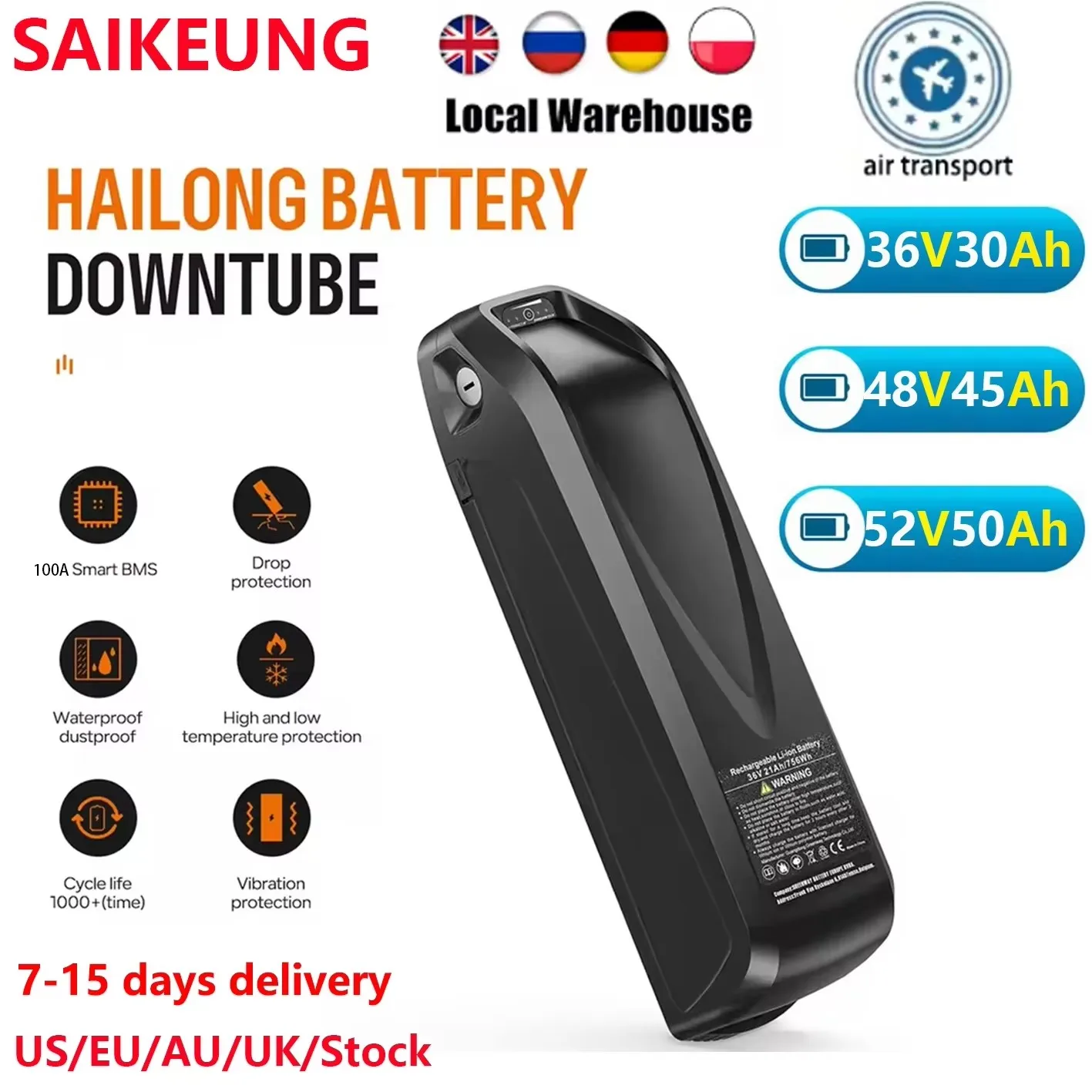 

Оригинальный аккумулятор Hailong 36 В 48 В 52 В 60 72 В для электрического велосипеда 20 Ач 25 30 Ач 45 50 60 Ач 100A BMS 500W1000W2000W eBike SAMsun Cells