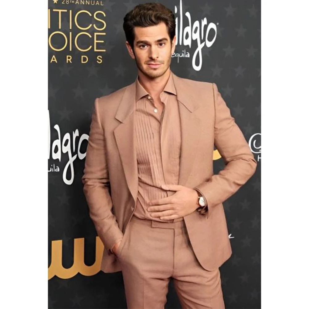 

Elegant Men's Suits 2 Pieces Jacket Pant Sets High Quality Formal Occasion One-Button Notch Lapel Male Business Blazer Tuxedos