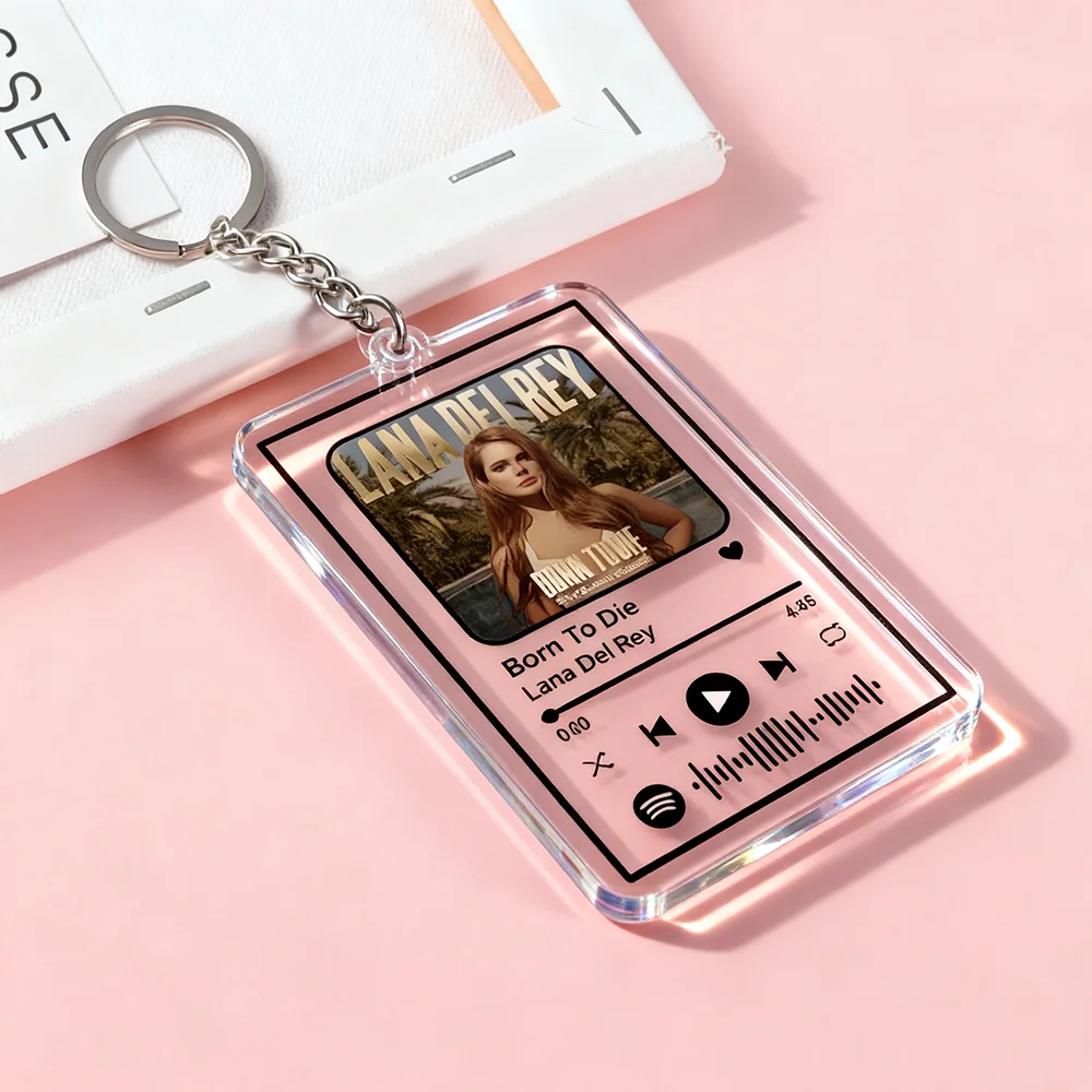 Lana Del Rey Songs Keychains for Women Accessories Bag Young and Beautiful Video Games Brooklyn Baby Keyings Jewelry Fans Gifts
