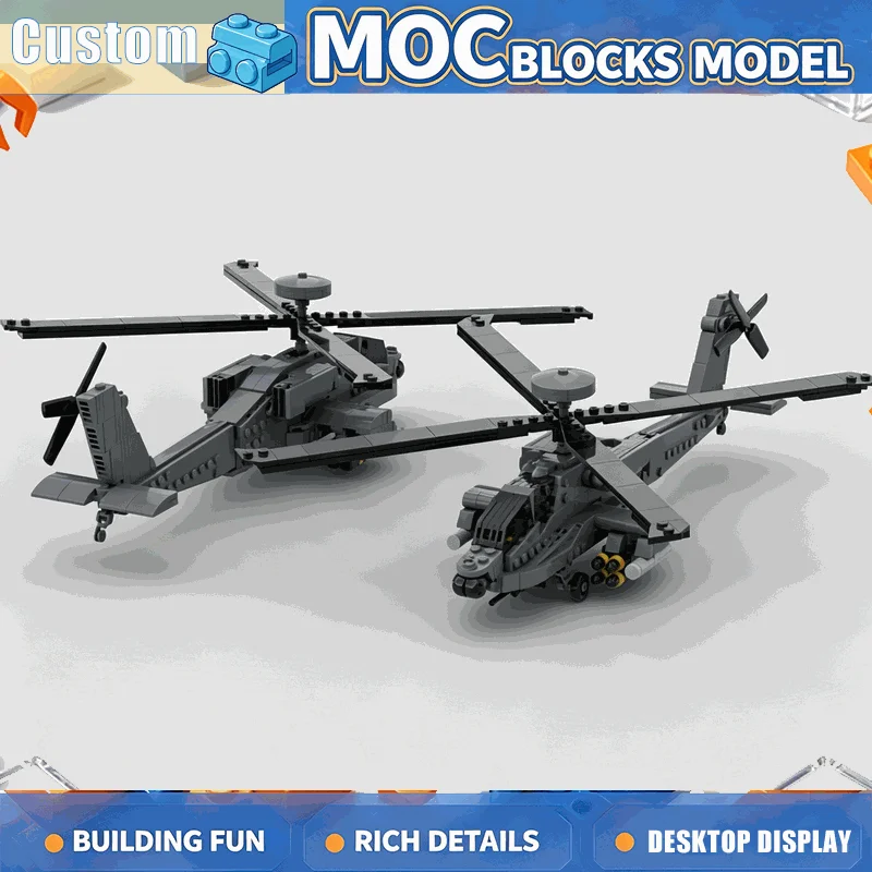 556PCS Twin Rotor Utility Helicopter Building Blocks Detailed Aviation Model Creative DIY Assembly Brick Collection Display Gift