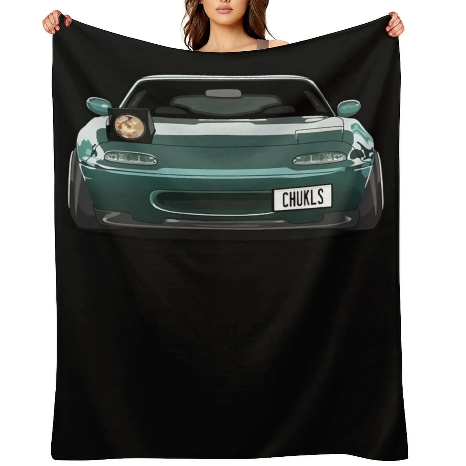

Miata Wink Car Classic Throw Blanket Flannel Fabric christmas gifts blankets ands warm for winter Blankets