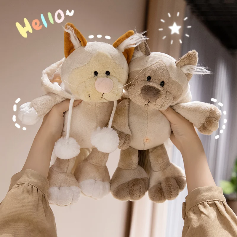 Creativo Gorilla Lupo Leopardo Gatto Giocattoli di peluche Animale del fumetto Baby Doll Sonno Abbraccio Cuscino Decorazione della stanza Compleanno Regalo di Natale