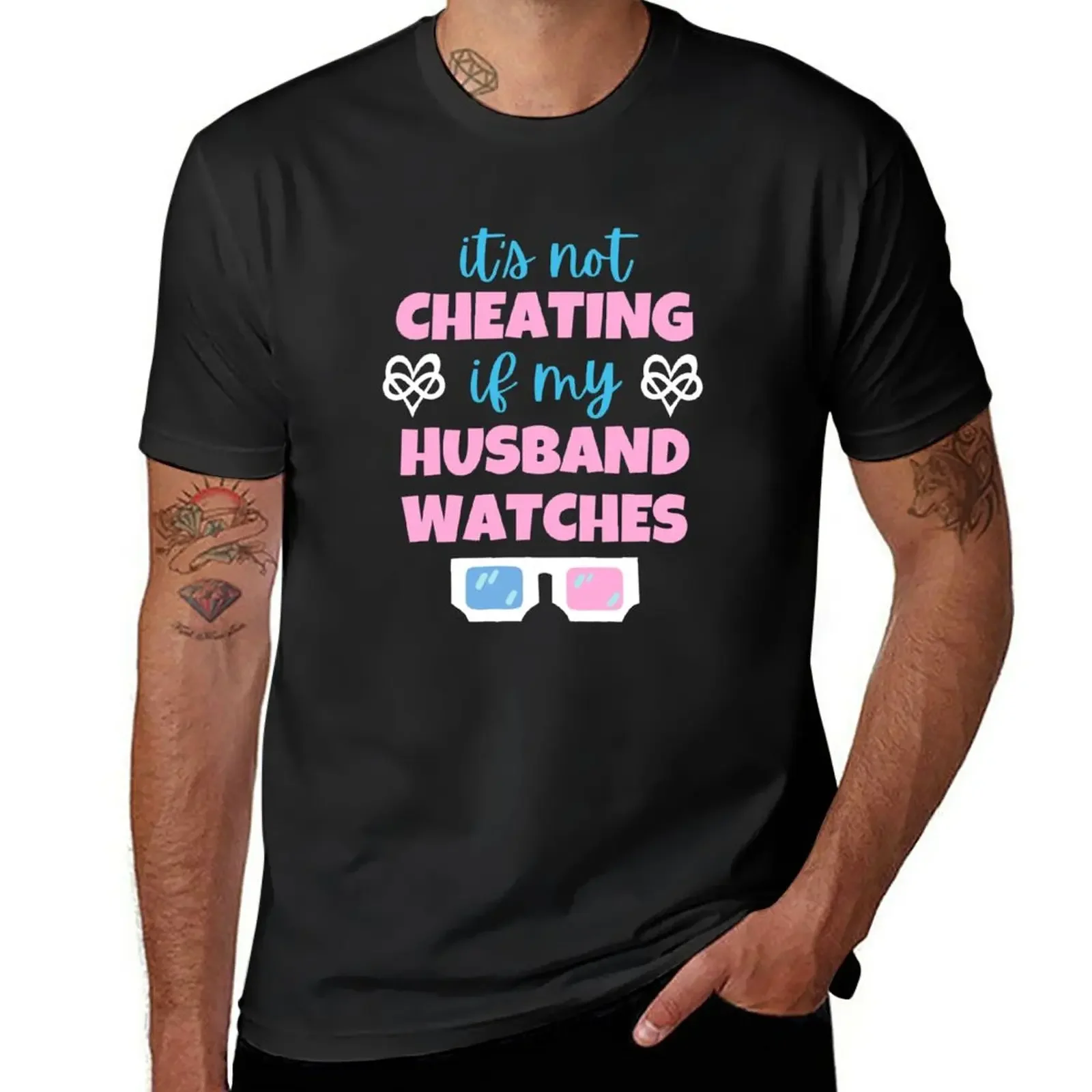 It's not cheating if my husband watches | Swingers | Polyamory T-Shirt kawaii clothes blacks clothes for men