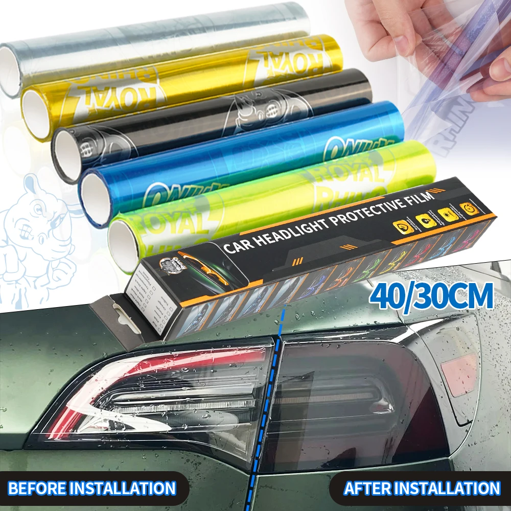 Glanz Transparent Licht Schwarz Rauch PVC Film Tönung Scheinwerfer Rücklicht Wrap Abdeckung Film Folie Aufkleber Abdeckung Gepanzerte Film für Autos