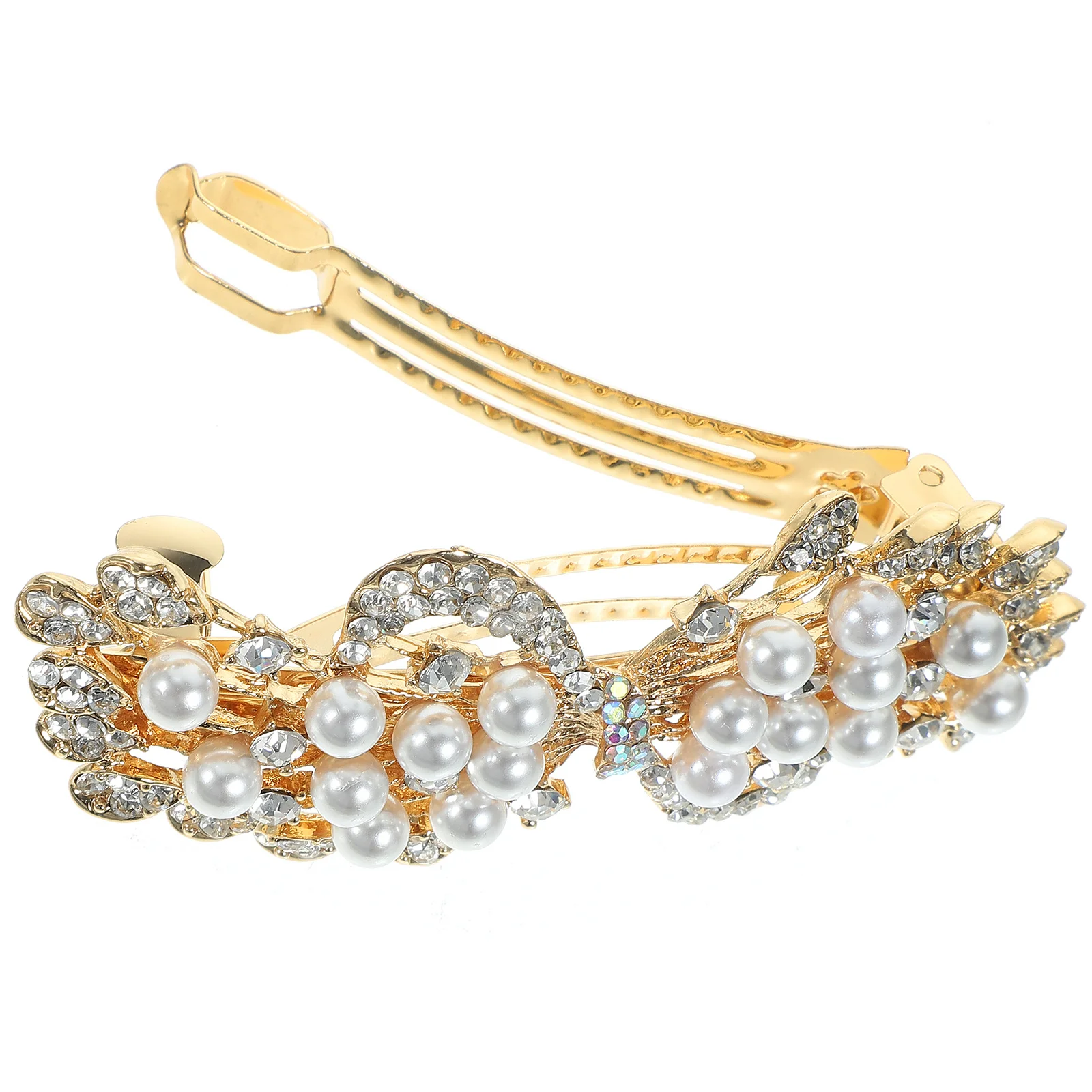 مشبك شعر نسائي لؤلؤي دبوس شعر ربيعي كبير دبوس شعر معدني قوي إكسسوار عتيق لتسريحات شعر أعياد الميلاد وحفلات الزفاف