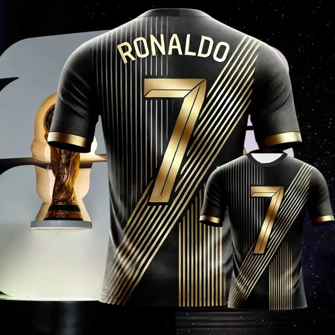 2026 New Arrival Special Edition AI Ronaldo 7 Football Jersey Sport Short Sleeve Training Uniform Soccer Jersey Family Kids Tees