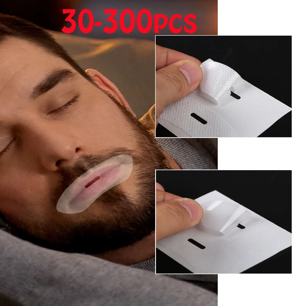 

30-300Pcs Anti-Snoring Stickers For Adult Night Sleep Lip Nose Breathing Improving Patch Mouth Correction Sticker Tape
