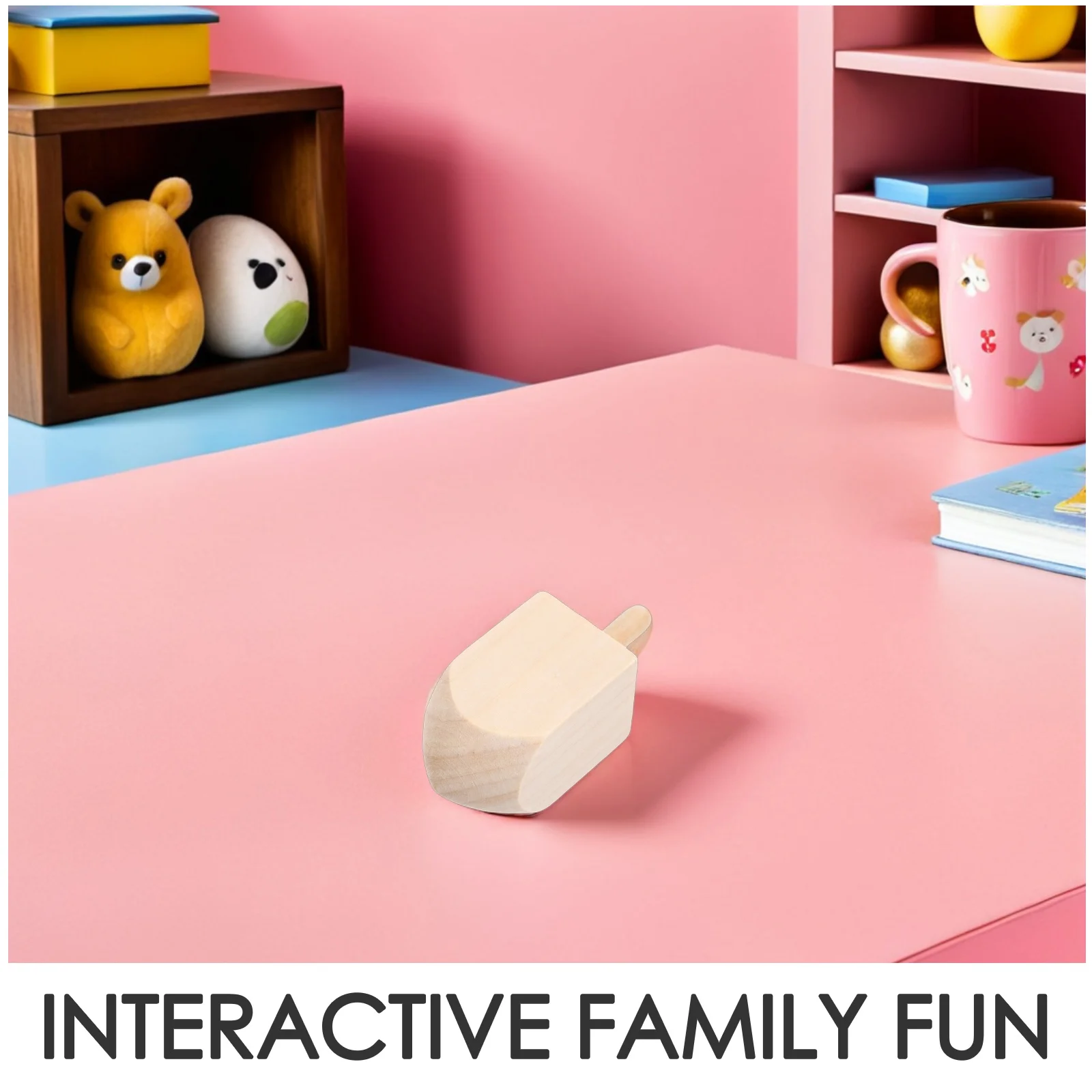 4 Stücke Chanukka Holz Dreidel Unvollendete Kreisel Holz Chanukka Gyro Bastelbedarf Dekoratives Kreiselspiel Familienspaß