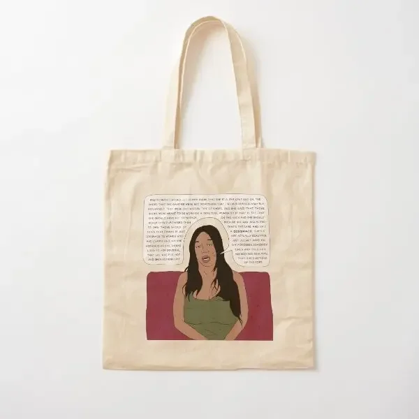 

I Would Let Gemma Know That Cotton Canvas Bag Women Designer Handbag Fashion Shopper Fabric Casual Printed Travel Shoulder Bag