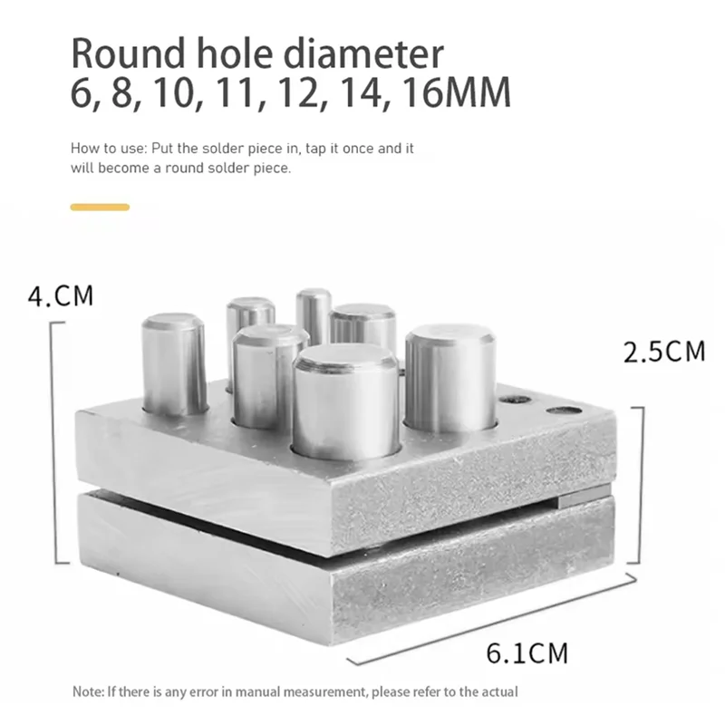 

A88E-Professional Round Punch Die With 7 Holes - Stamper Nest Punching Tools For Metal Jewelry Making