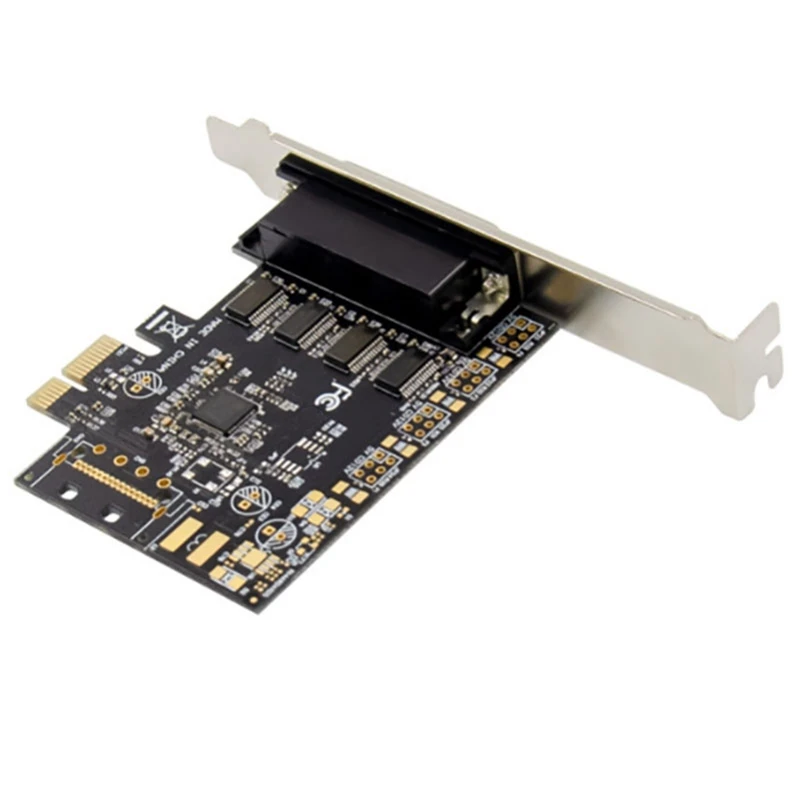 PCIE AX99100 1 Out 4S DB-9 Pin RS232 Serial Port Card Industrial Serial COM1 Port Expansion Card for PC