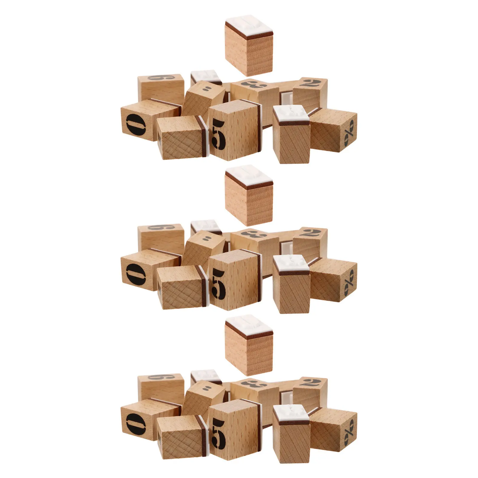 

Набор из 36 деревянных штампов для скрапбукинга: квадратные цифры 0-9 для декоративного оформления дневников, DIY-творчества, ведения дат, винтажный стиль