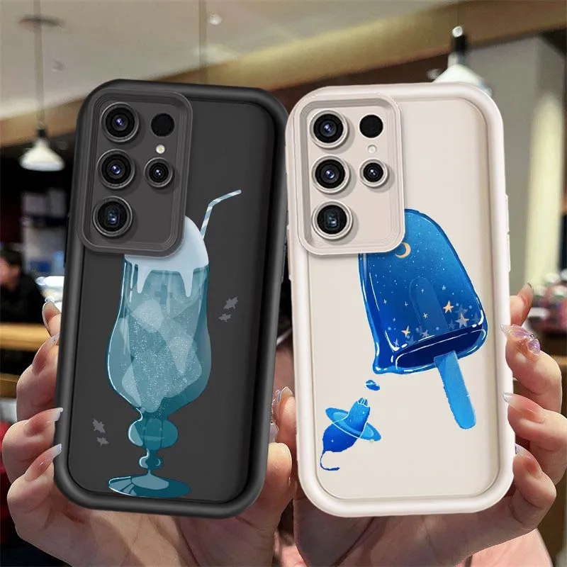 Fashion Anime Creative Design For Samsung Galaxy S25 S24 S23 S22 S21 Ultra Lite Plus FE Eye Ladder Phone Case Cover