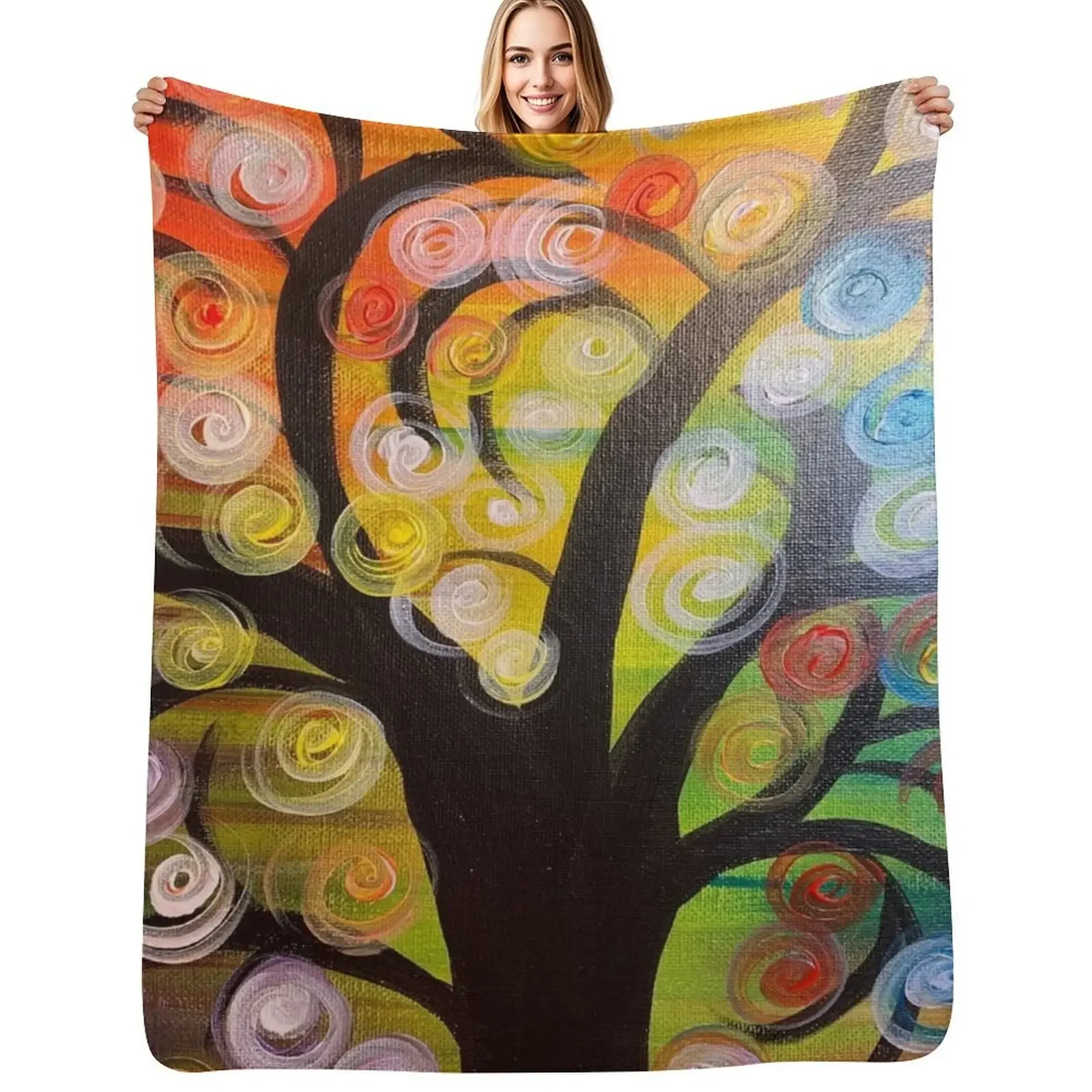 

Tree of Lights Throw Blanket Heavy Travel warm for winter Blanket
