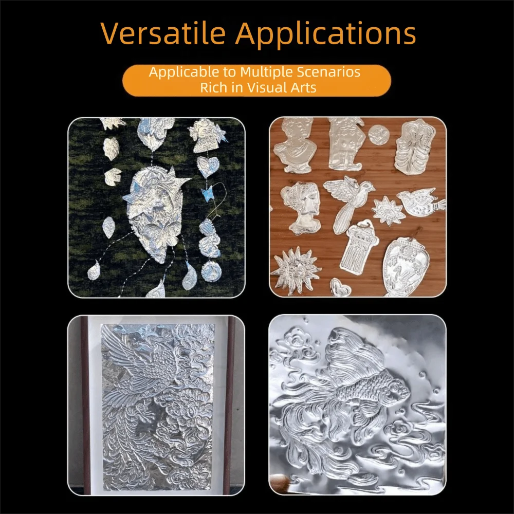 70 ميكرون سميكة النقش ورق الرسم الذهب احباط 20*30 سنتيمتر الألومنيوم احباط ورق فني اليدوية النقش احباط ورقة #2