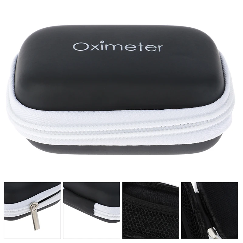 Pulse Oximeter Monitor Finger Pulse Oxymeter Digital Oxygen Meter Zipper Bag