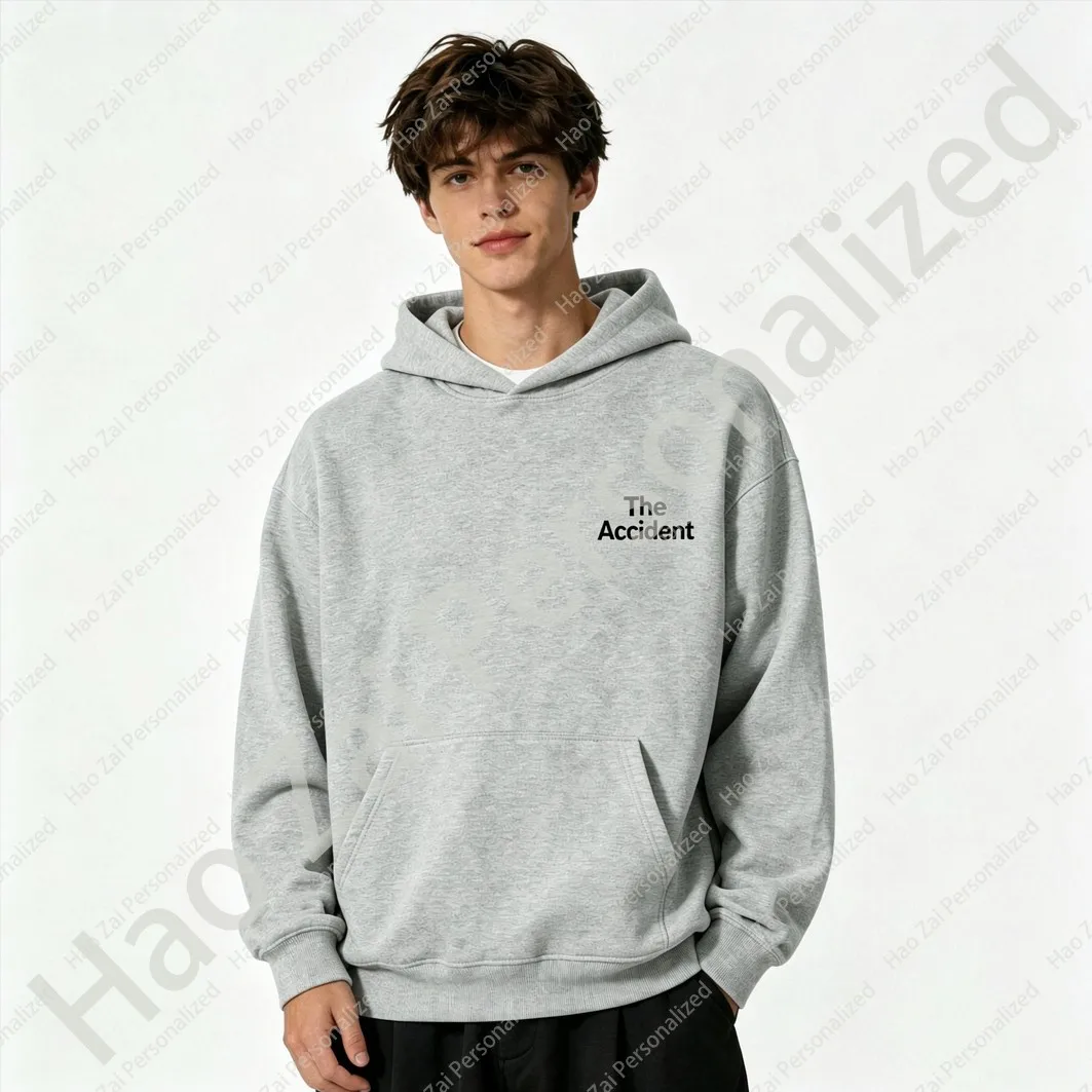 2026AI Short Film “The Accident” — Keaton-Style Hoodie — Casual Tops for Kids and Adults Couple Sets and Family Matching Outfits