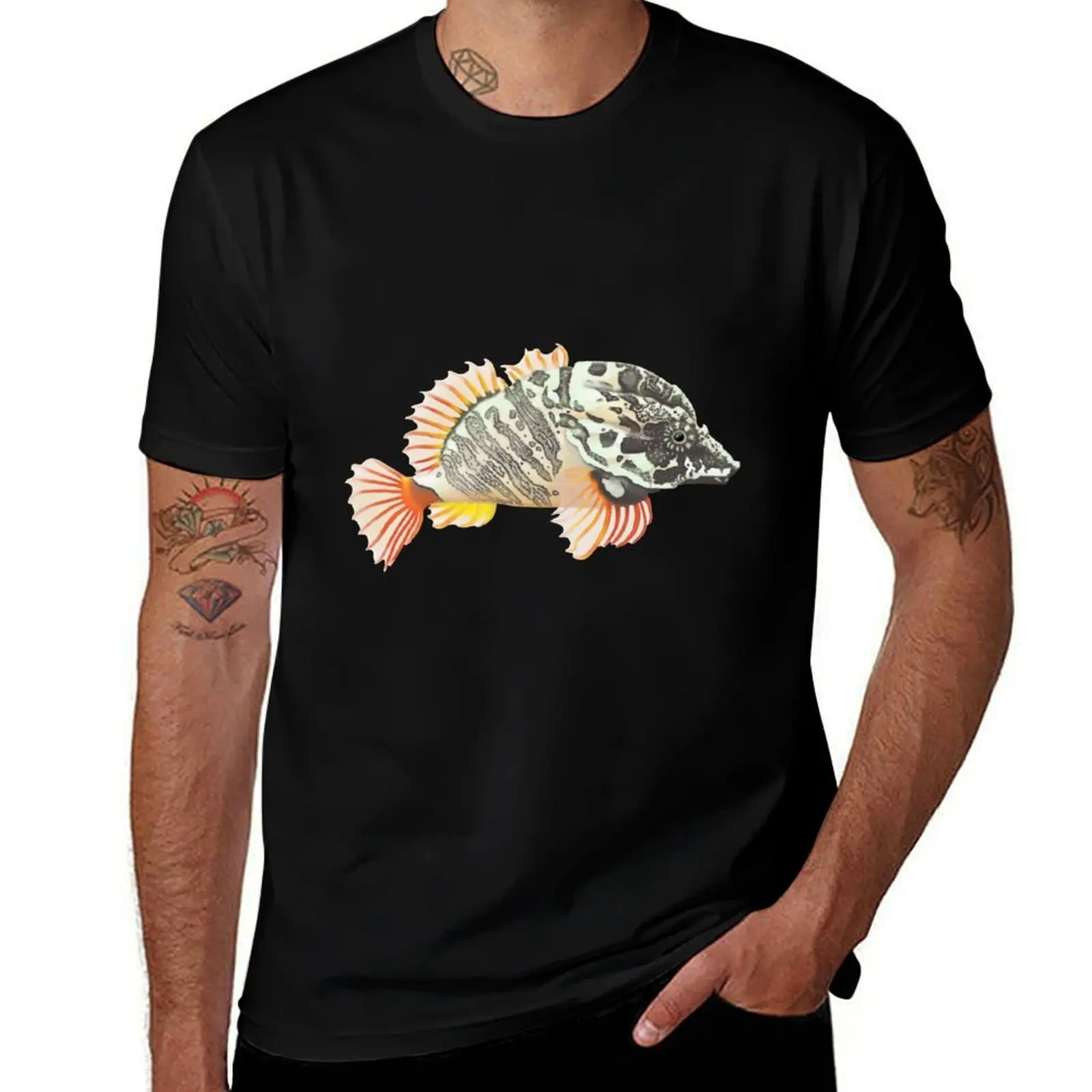 Grunt Sculpin (Rhamphocottus richardsonii) T-Shirt Big Size Daily Wear T-Shirt