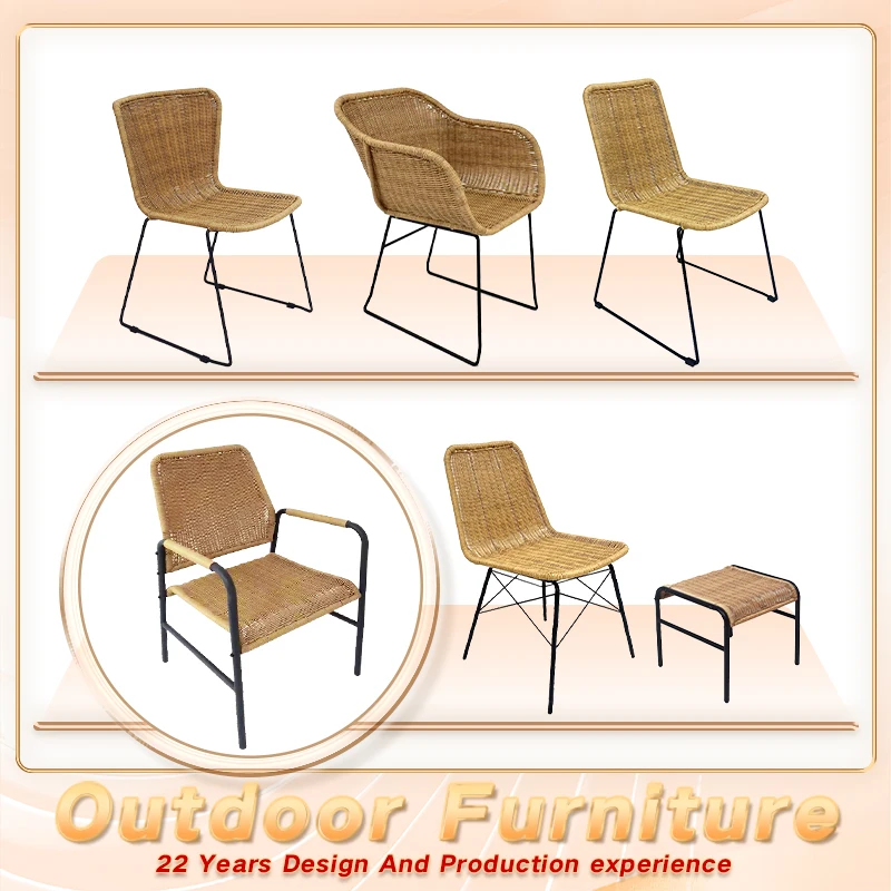 Factory Supply Garden Party Chair Outdoor Garden Waterproof Sun-proof High Temperature Resistant Outdoor Dining Chair